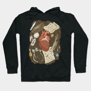 perfect specimen, vintage science tools & heart. Hoodie